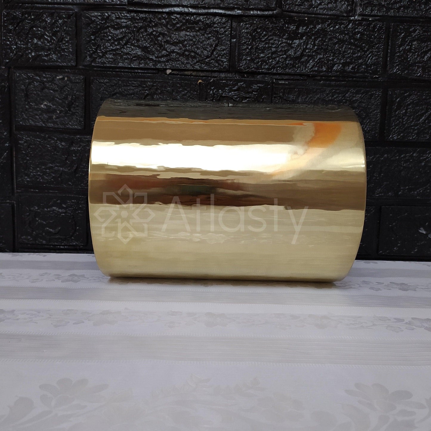 Solid Brass Trash Can, Waste Paper Bin, Outdoor Trash Bin