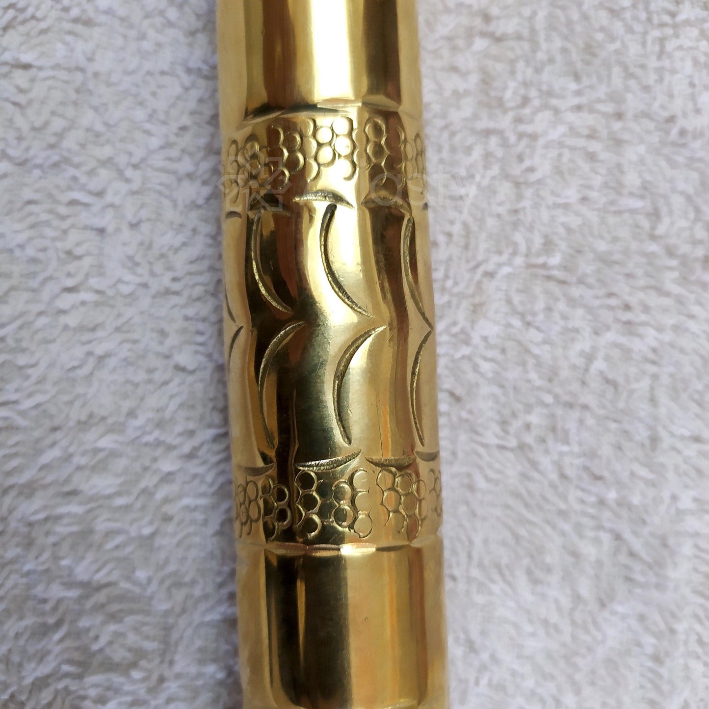 Engraved Solid Brass Wall Mounted Towel Holder For Bathroom