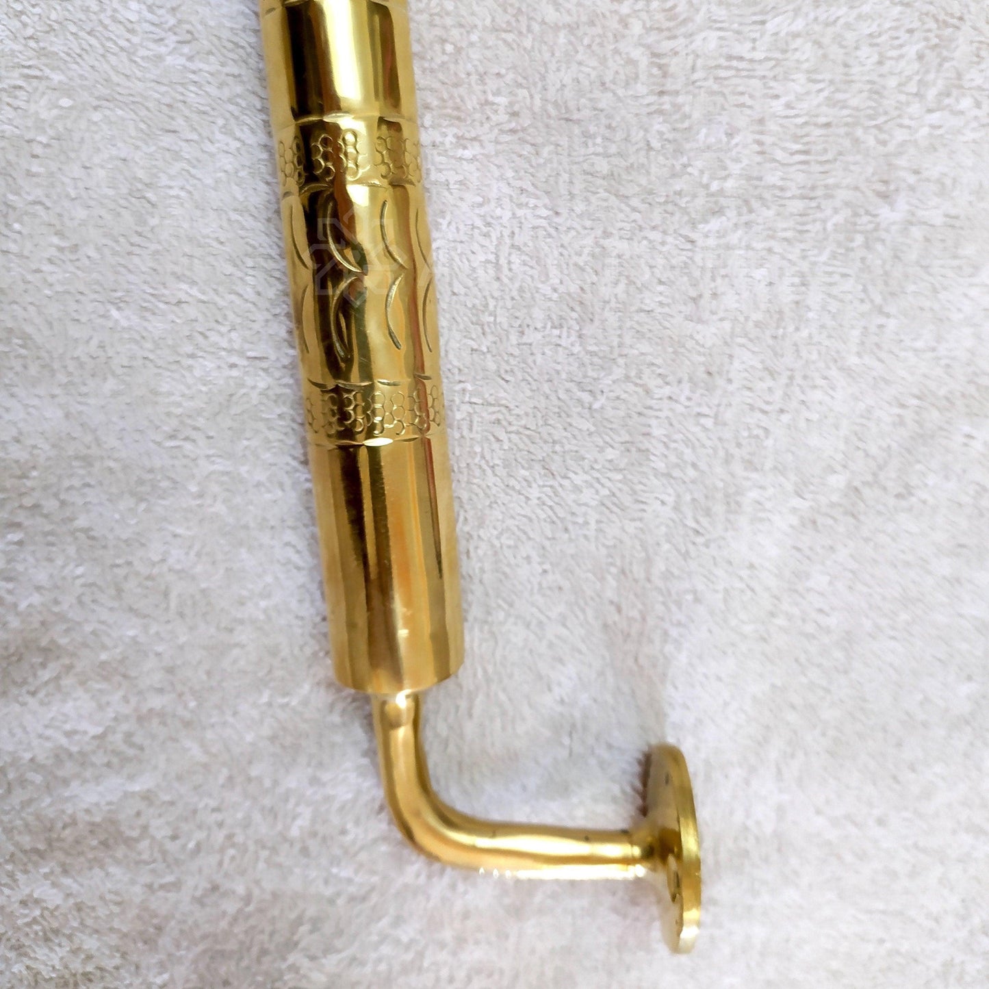 Engraved Solid Brass Wall Mounted Towel Holder For Bathroom
