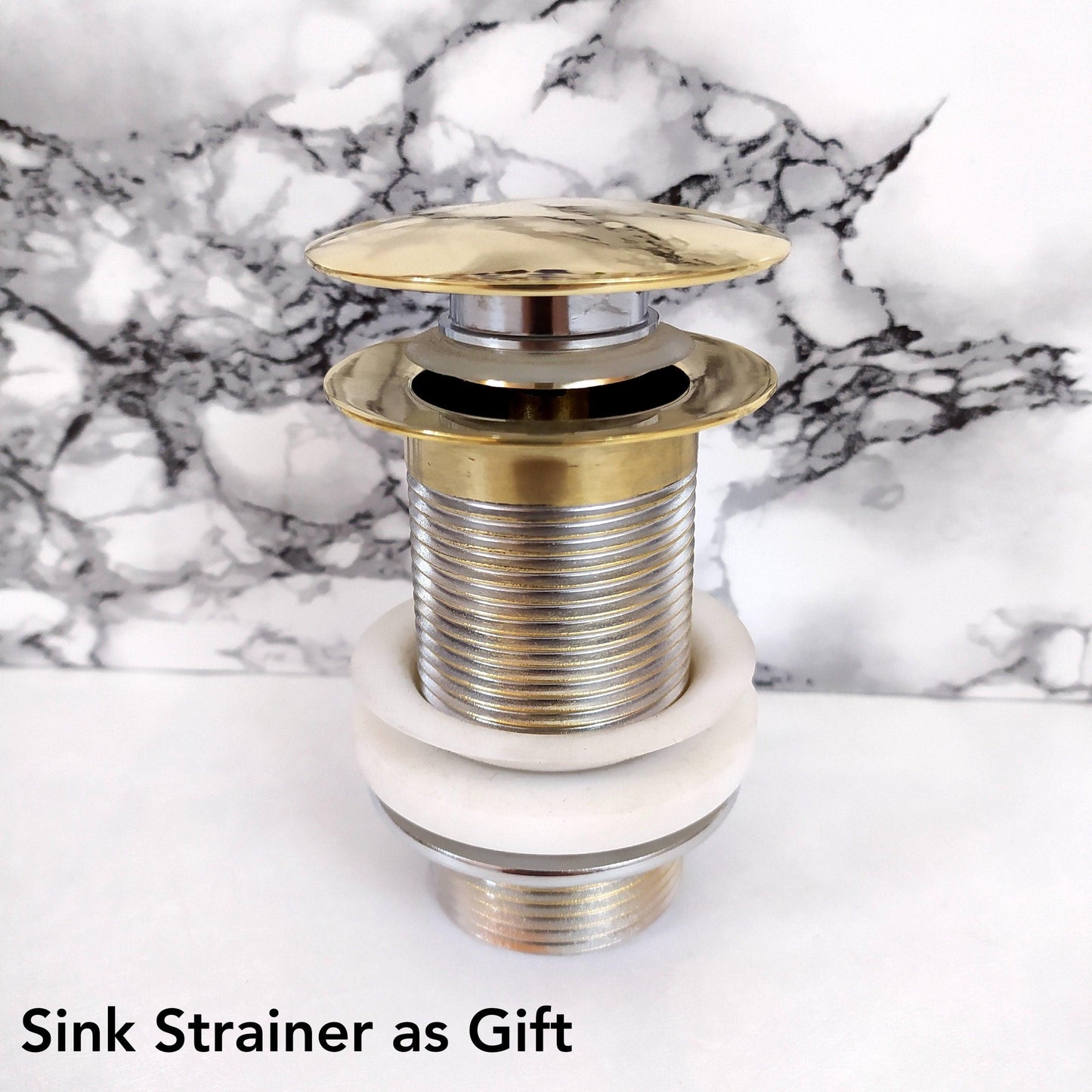 Bathroom Sink created from Brass and Resin, Black and White Pattern, Vanity Vessel Sink