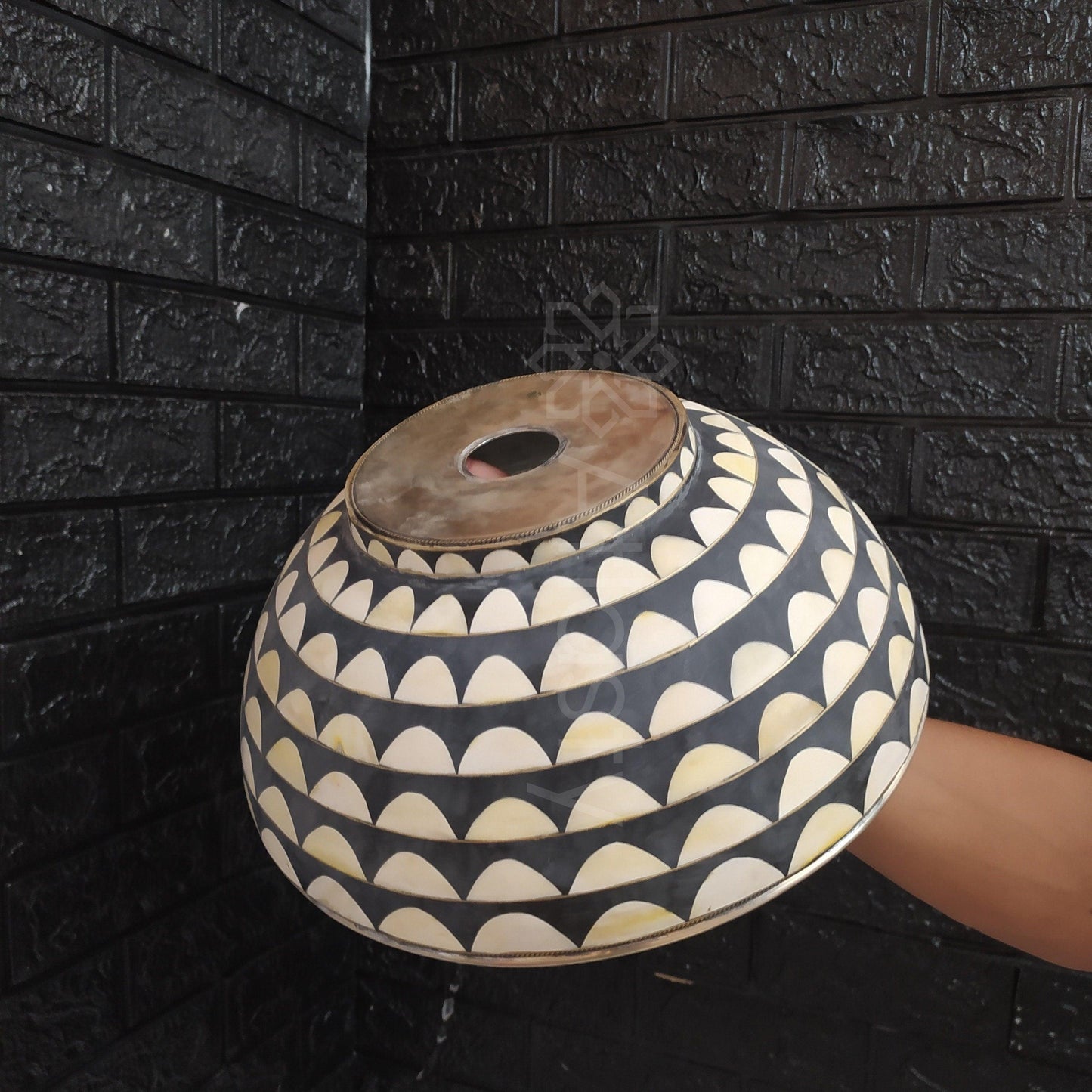 Brass Bathroom Sink | Brass Resin Vanity Vessel Sink | Black and White Bowl Sink | Bathroom Vanities | Antique | Bathroom Decoration