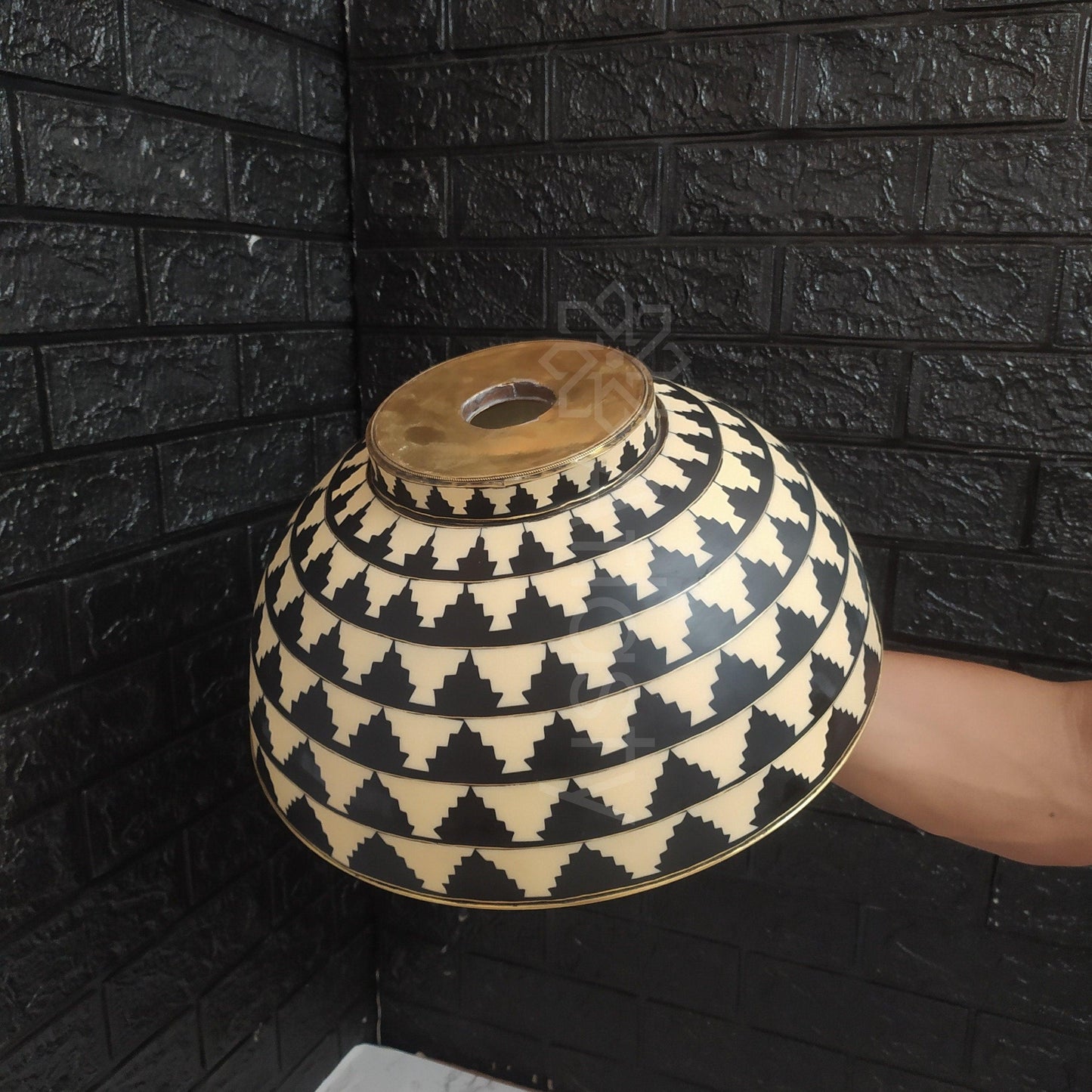 Brass Bathroom Sink | Brass Resin Vanity Vessel Sink | Black and White Bowl Sink | Bathroom Vanities | Antique | Bathroom Decoration