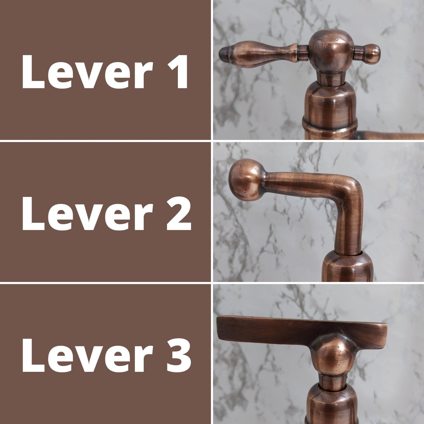 Antique Copper Kitchen Bridge Faucet with Sprayer and Cold Water Faucet - Unique and Functional Design for Traditional & Farmhouse Kitchens