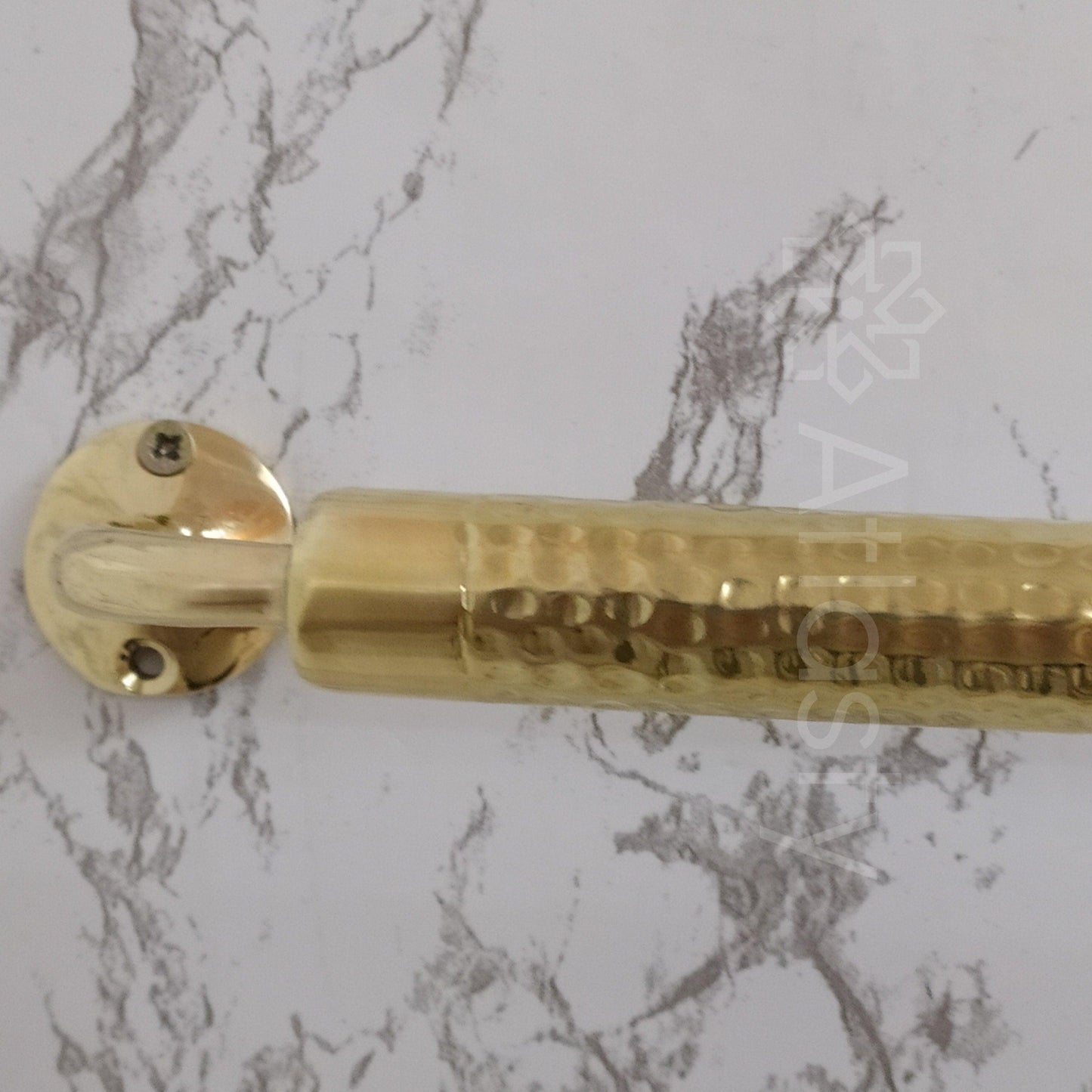 Hammered Solid Brass Wall Mounted Towel Holder For Bathroom