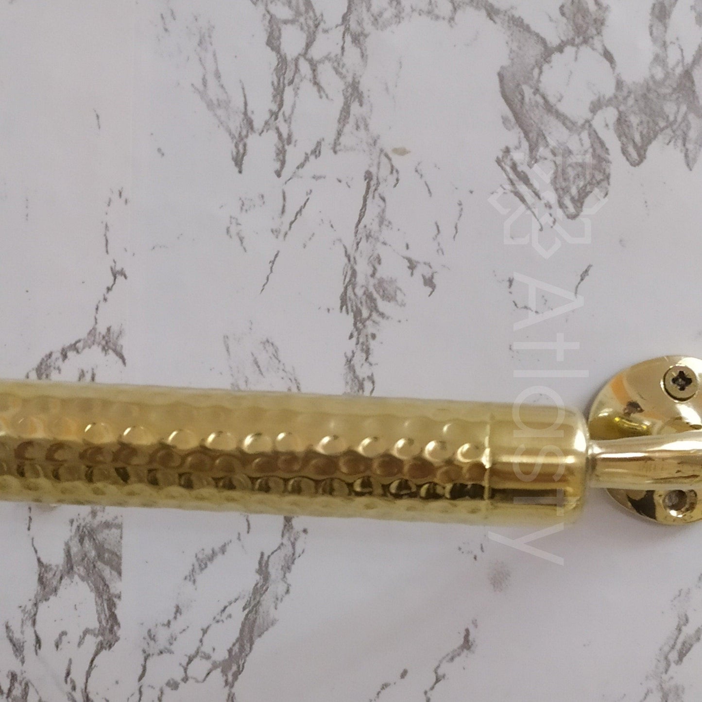 Hammered Solid Brass Wall Mounted Towel Holder For Bathroom