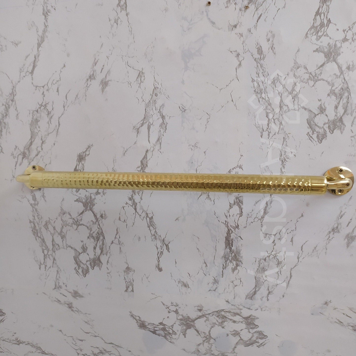 Hammered Solid Brass Wall Mounted Towel Holder For Bathroom