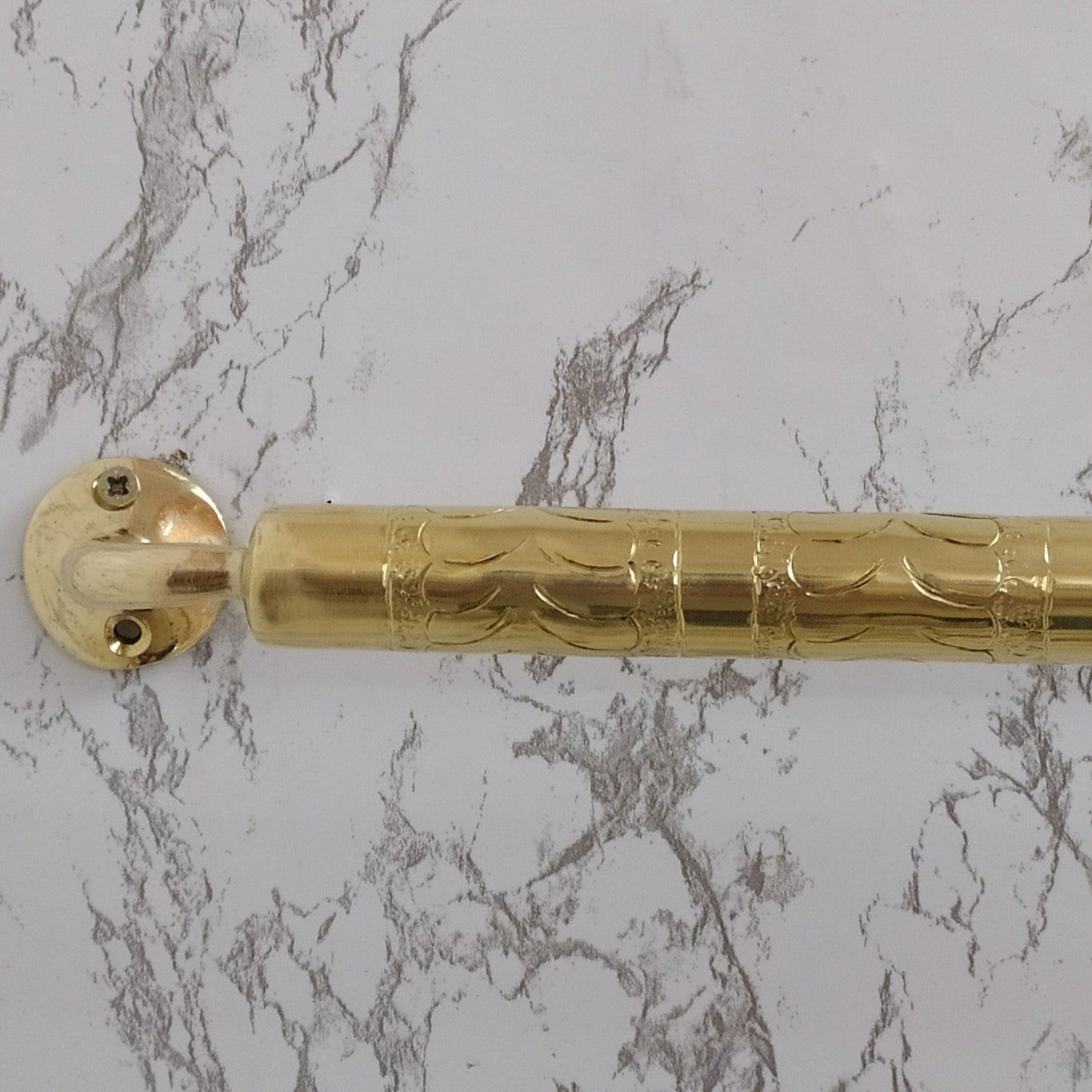 Engraved Solid Brass Wall Mounted Towel Holder For Bathroom