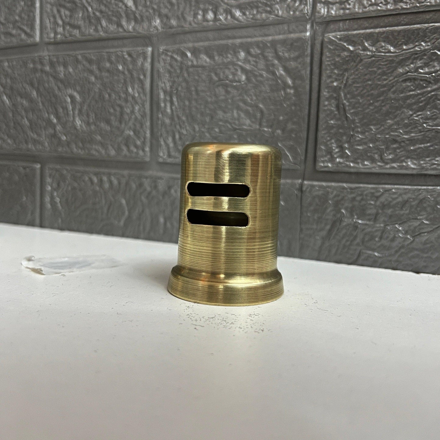 Unlacquered Brass Dishwasher Air Gap Cover, Golden color