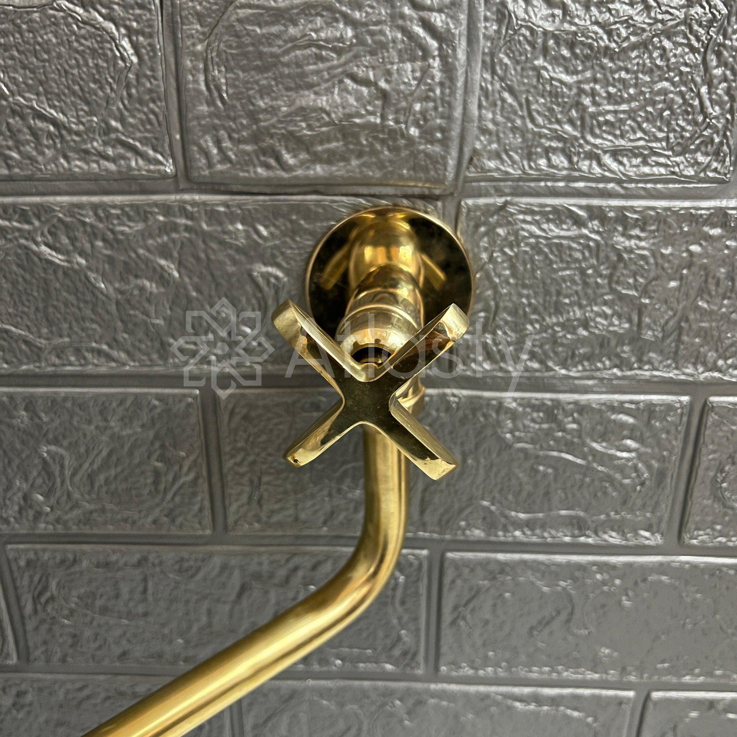 Wall Mount Pot Filler Kitchen Faucet, Unlacquered Solid Brass Pot Filler Kitchen Faucet, Antique Brass