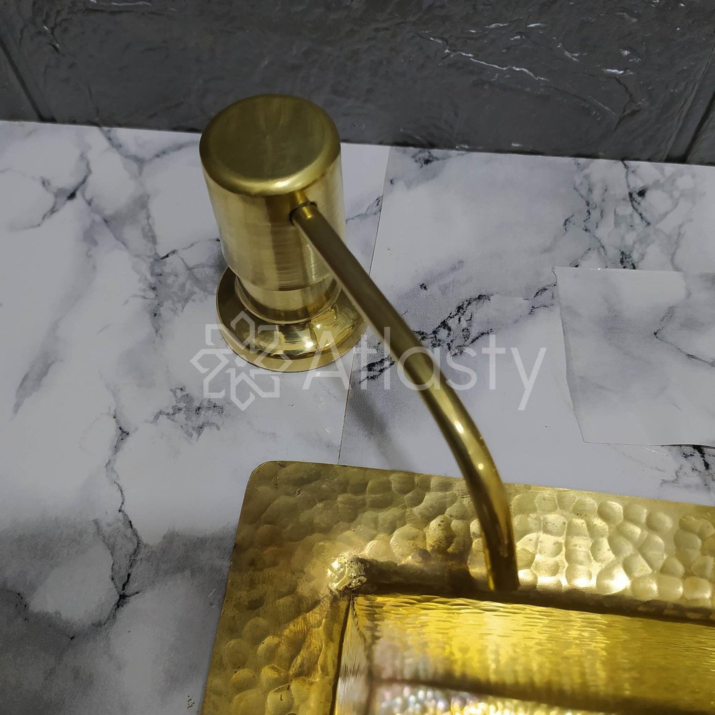 Unlacquered Brass Soap Dispenser