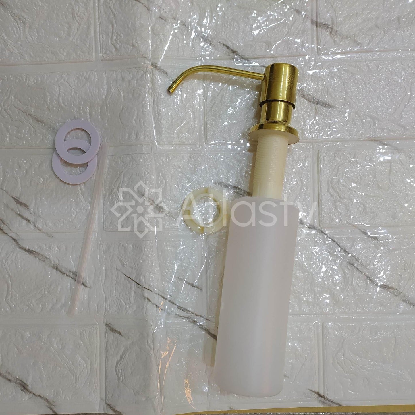 Unlacquered Brass Soap Dispenser