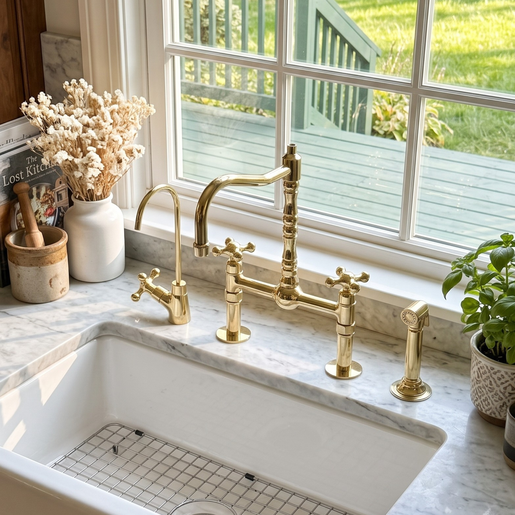 How to Choose an Unlacquered Brass Kitchen Faucet for a Timeless Kitchen