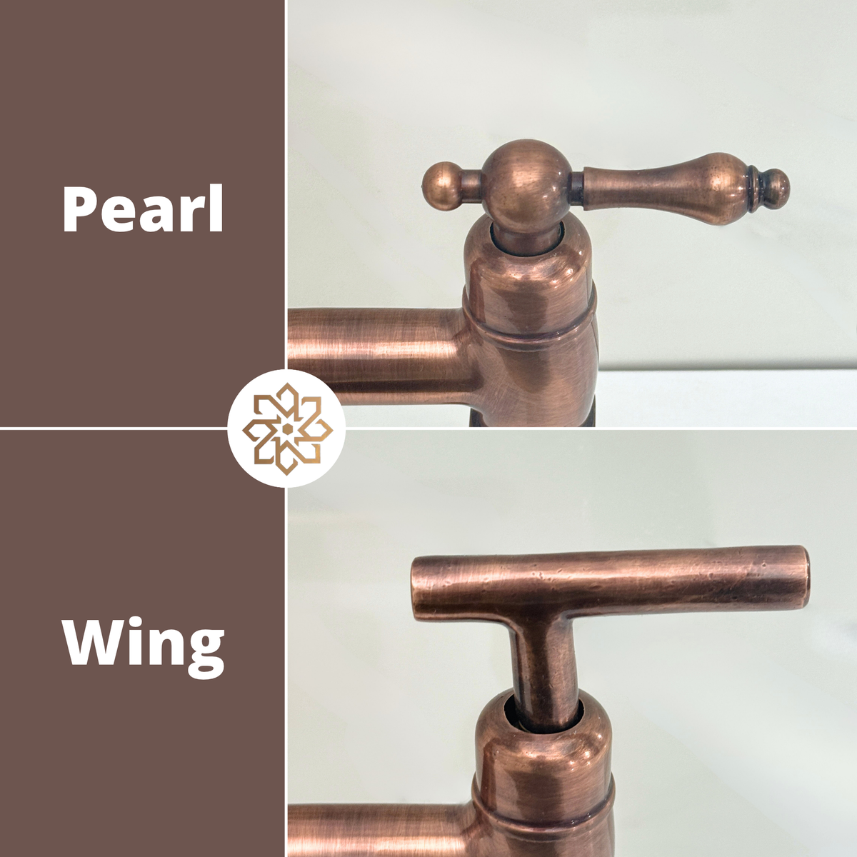 Antique Copper Classic Bridge Kitchen Faucet with Lever Handles