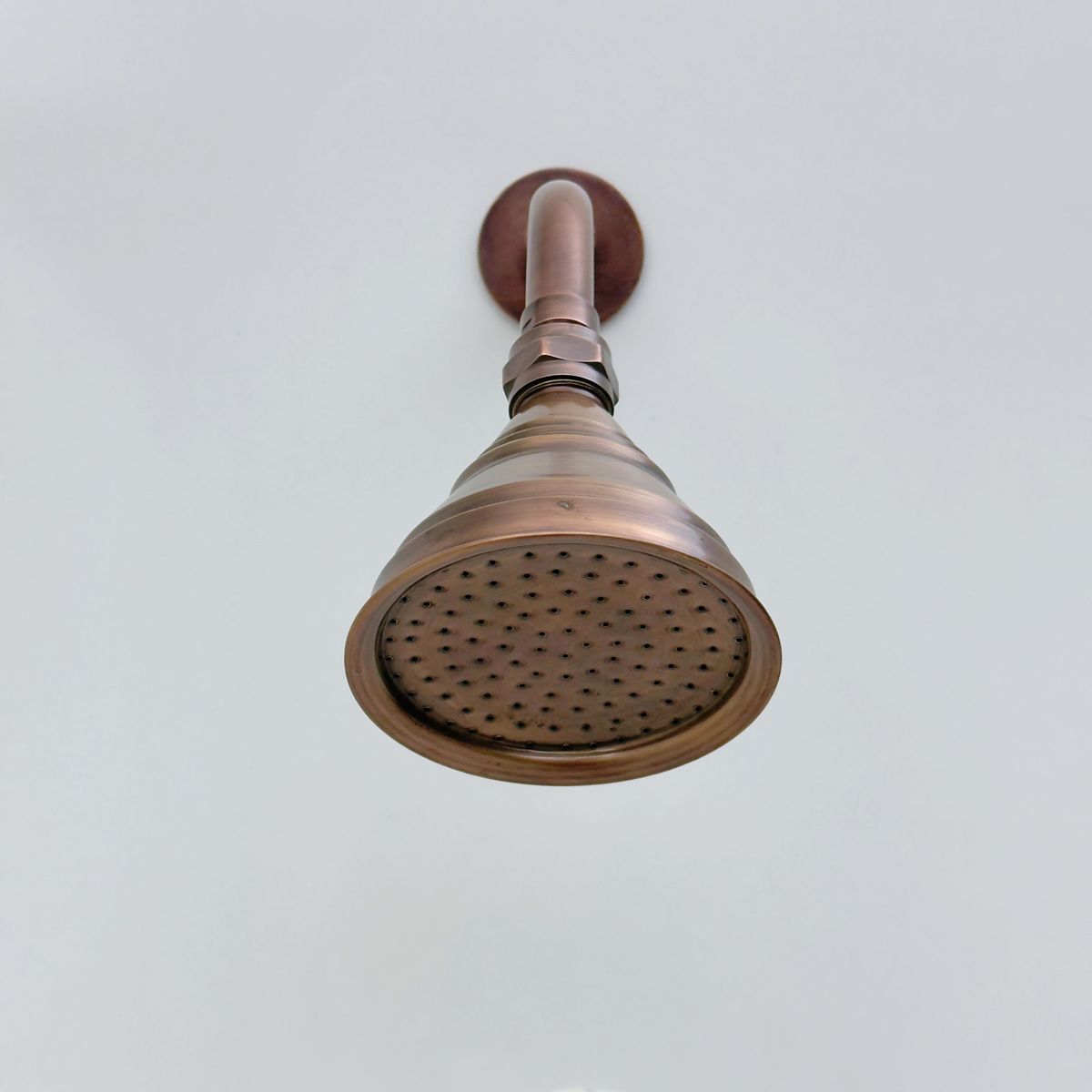 Antique Copper Shower System with Adjustable Round Rain Shower Head
