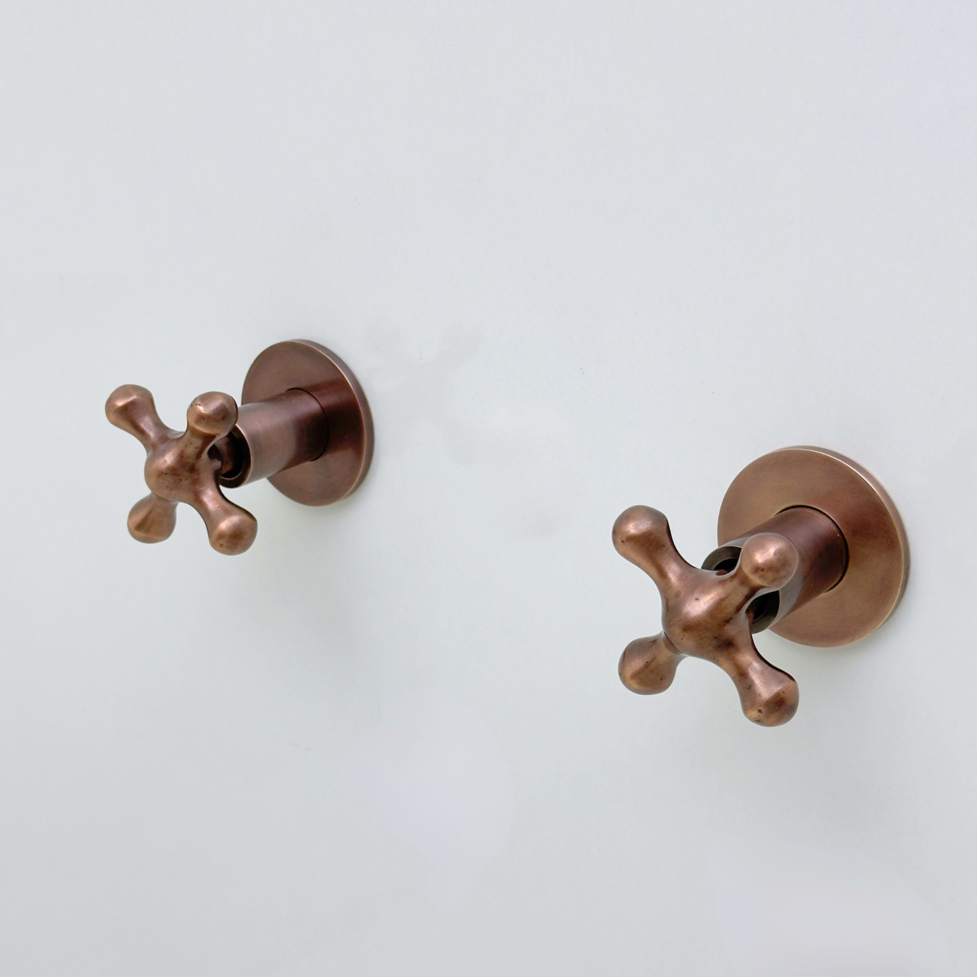 Antique Copper Shower System with Adjustable Round Rain Shower Head