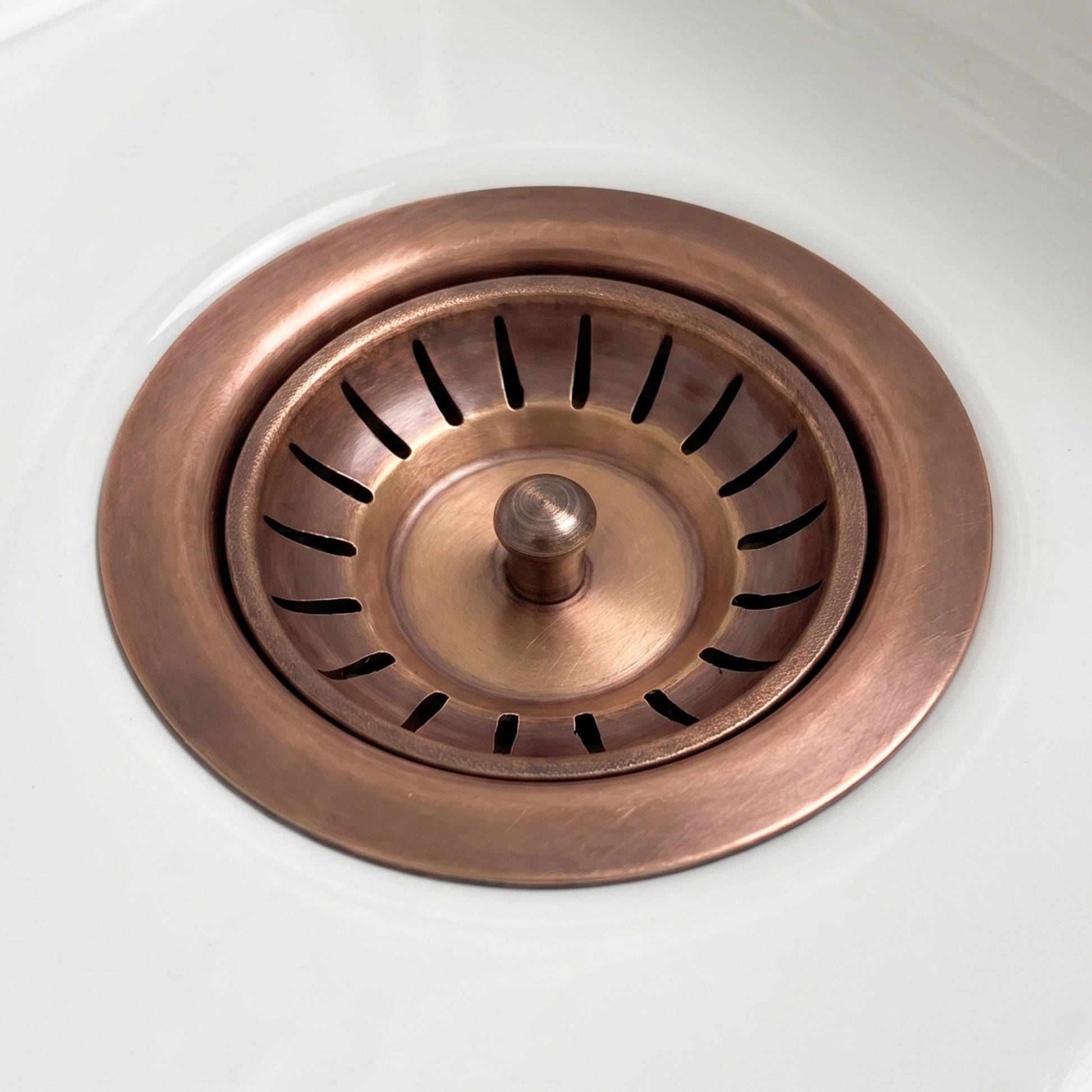 Antique Copper Sink Strainer