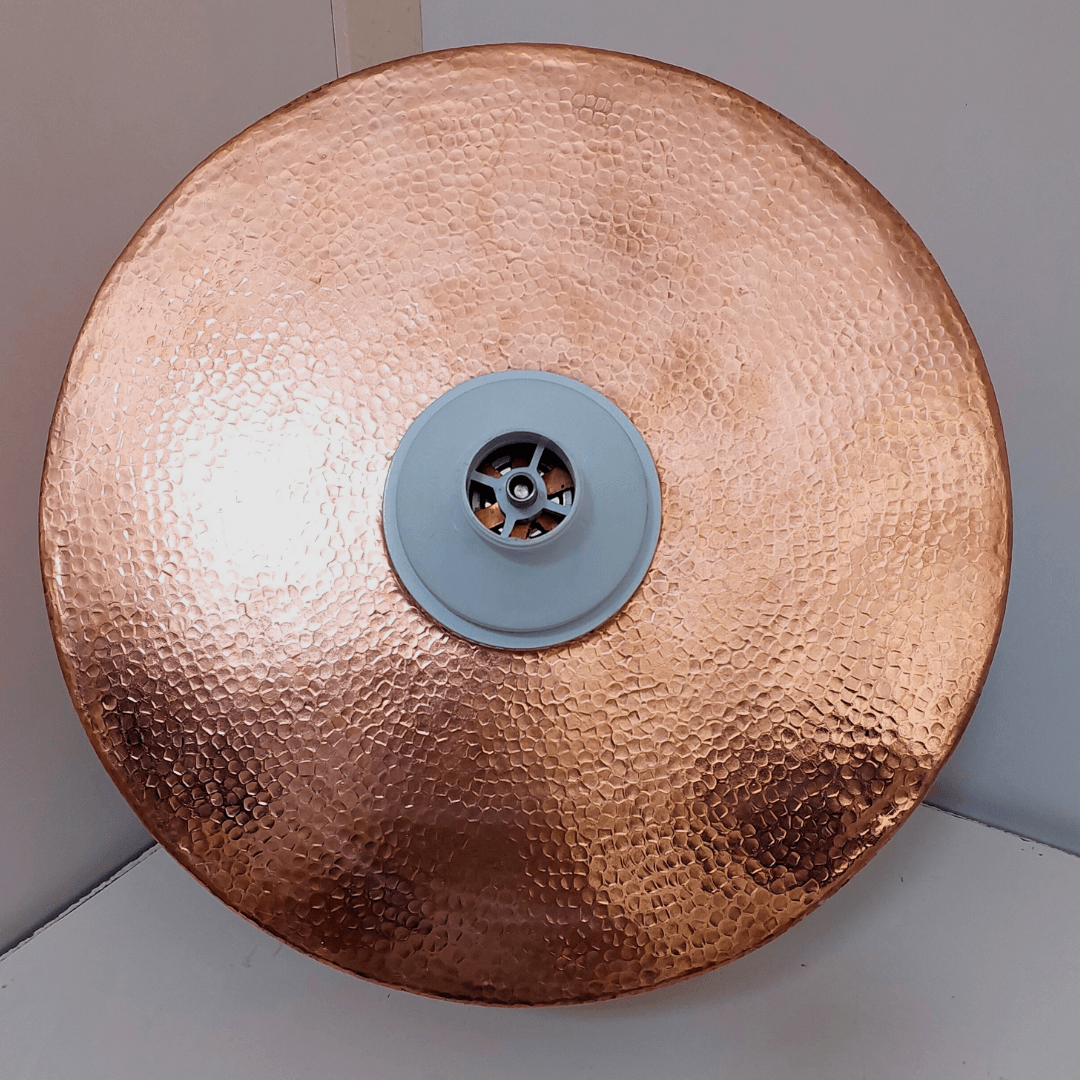 Hammered Solid Copper Bathroom Sink, Round Kitchen Drop-In Sink - Ref: SN011