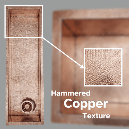 Hammered Copper Sink, Solid Copper Kitchen Sink - Ref: SN008-R