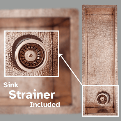 Hammered Copper Sink, Solid Copper Kitchen Sink - Ref: SN008-R