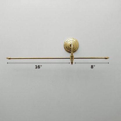 Unlacquered Brass Bathroom Towel Rack, Wall Mount Adjustable Toilet Paper Holder - Ref: BA033