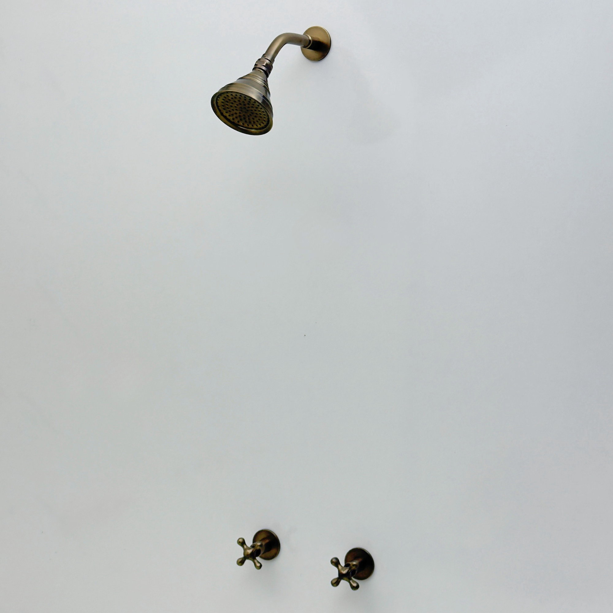 Antique Copper Shower System with Adjustable Round Rain Shower Head
