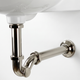 Polished Nickel Drain Pipe with P-Trap