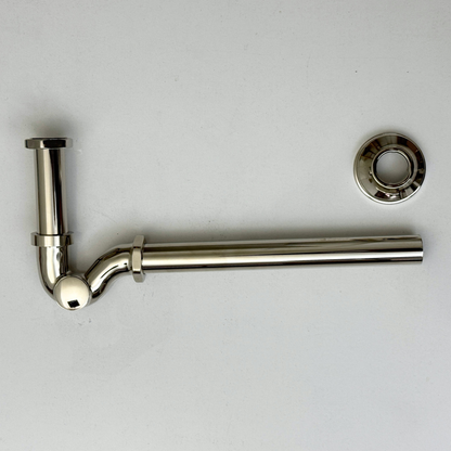Polished Nickel Drain Pipe with P-Trap