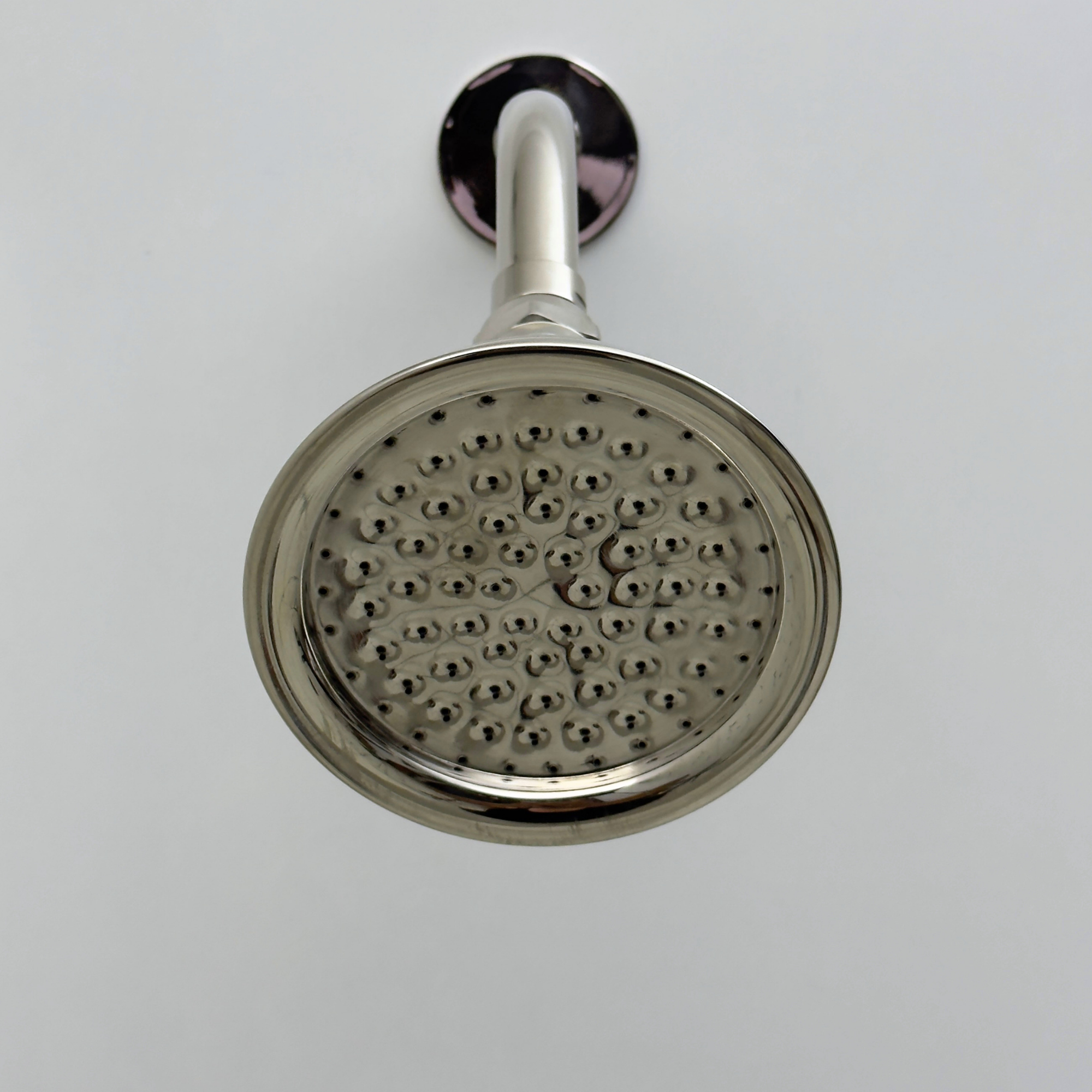Polished Nickel Shower System with Adjustable Round Rain Shower Head