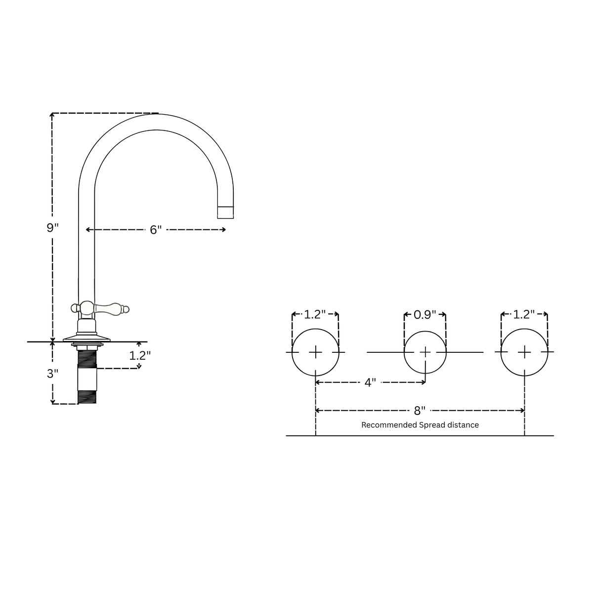 Polished Nickel Widespread Bathroom Faucet with Lever Handles