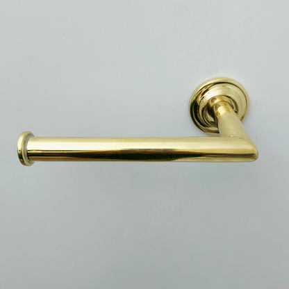 Unlacquered Brass Wall Mount Toilet Paper Holder, Solid Brass Toilet Roll Holder - Ref: BA011-2