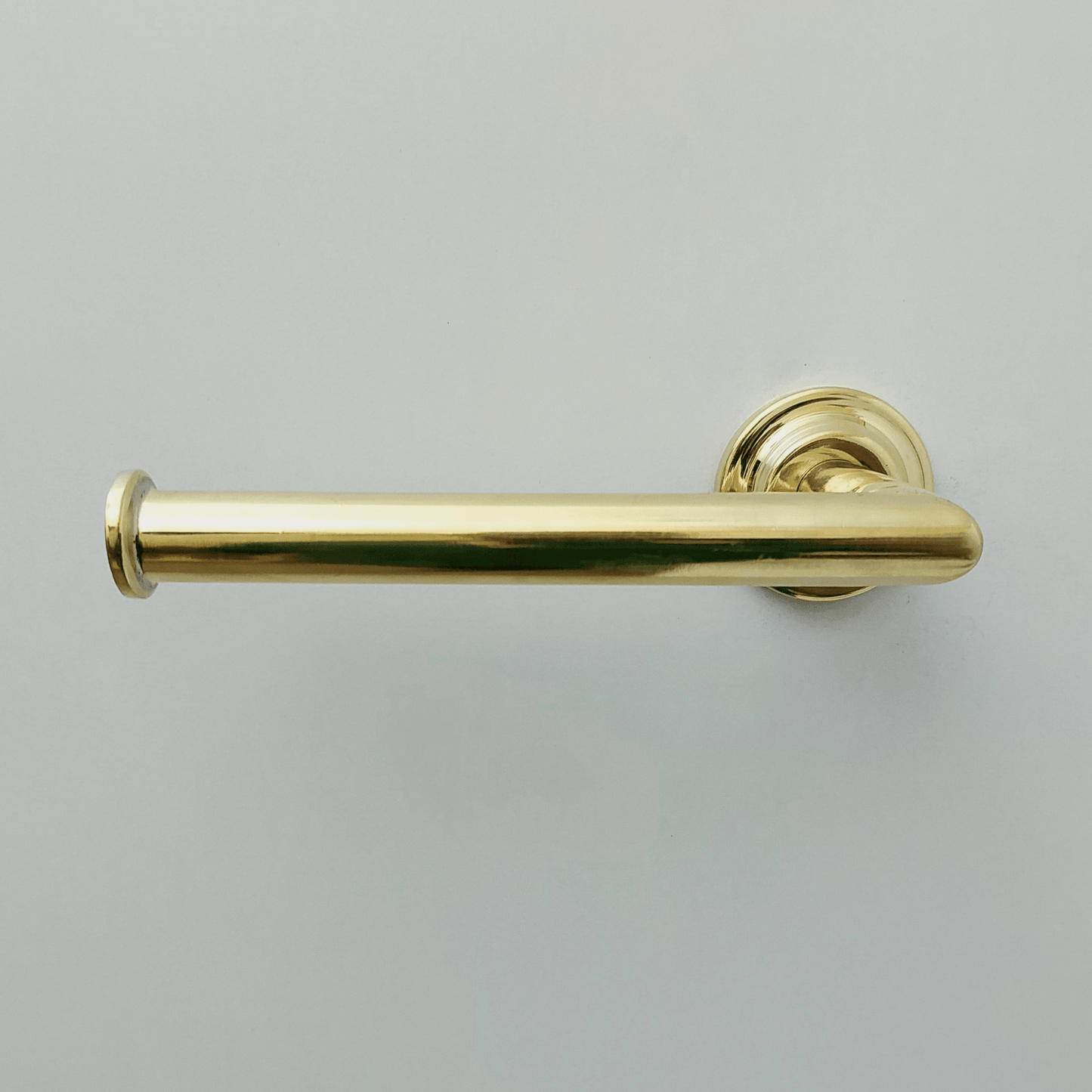 Unlacquered Brass Wall Mount Toilet Paper Holder, Solid Brass Toilet Roll Holder - Ref: BA011-2