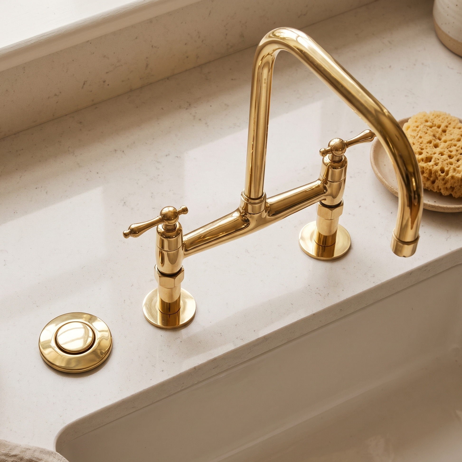 Unlacquered Brass Garbage Disposal Air Switch Kit