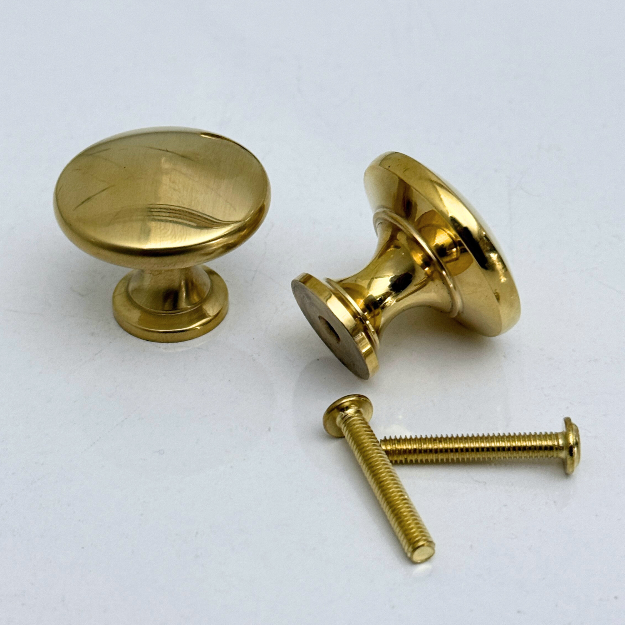 Unlacquered Brass Ball Cabinet Knob