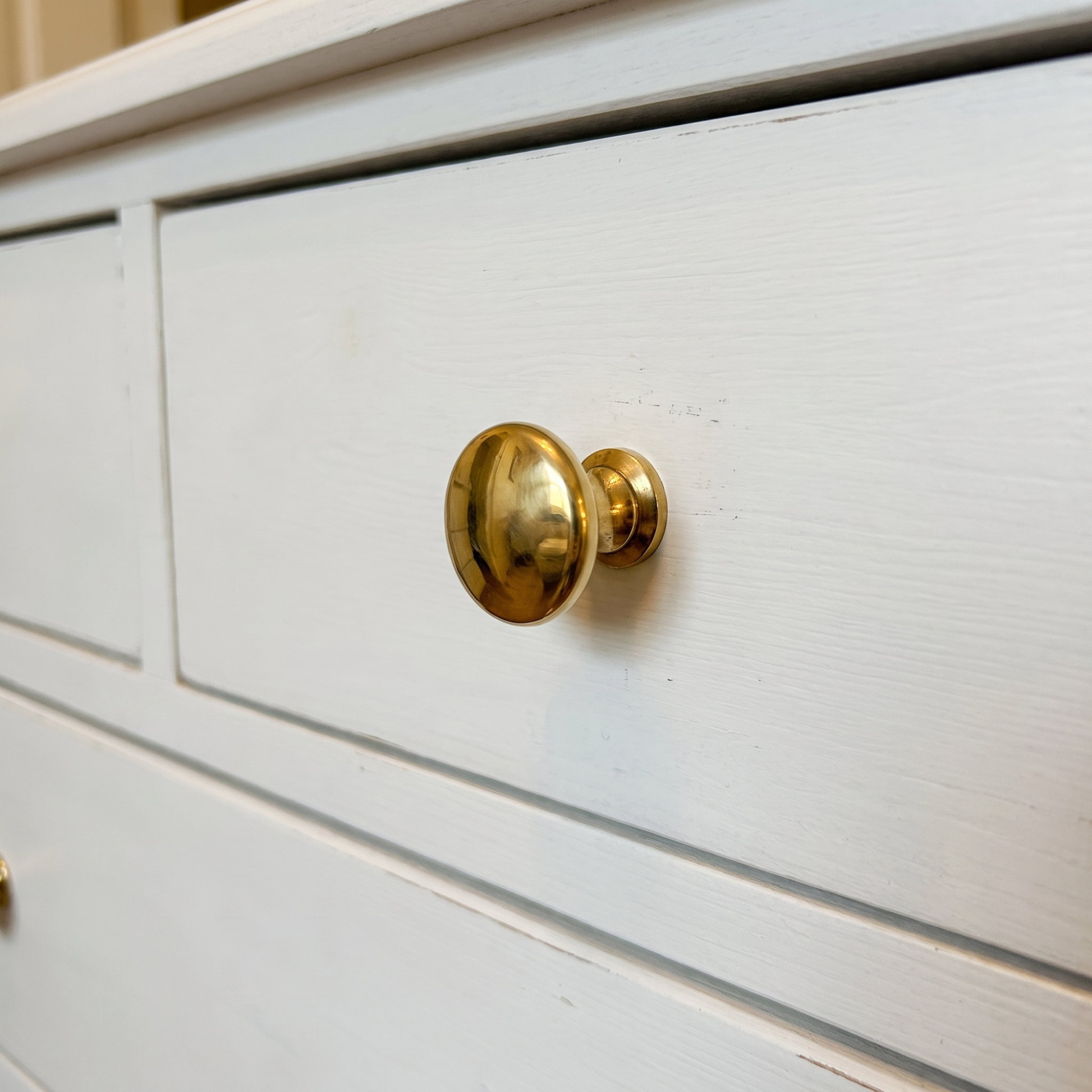 Unlacquered Brass Ball Cabinet Knob