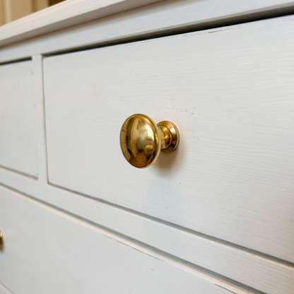 Unlacquered Brass Ball Cabinet Knob
