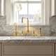 Ponte Line - Unlacquered Brass Bridge Kitchen Faucet
