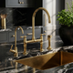 Atlas Line - Unlacquered Brass Bridge Kitchen Faucet