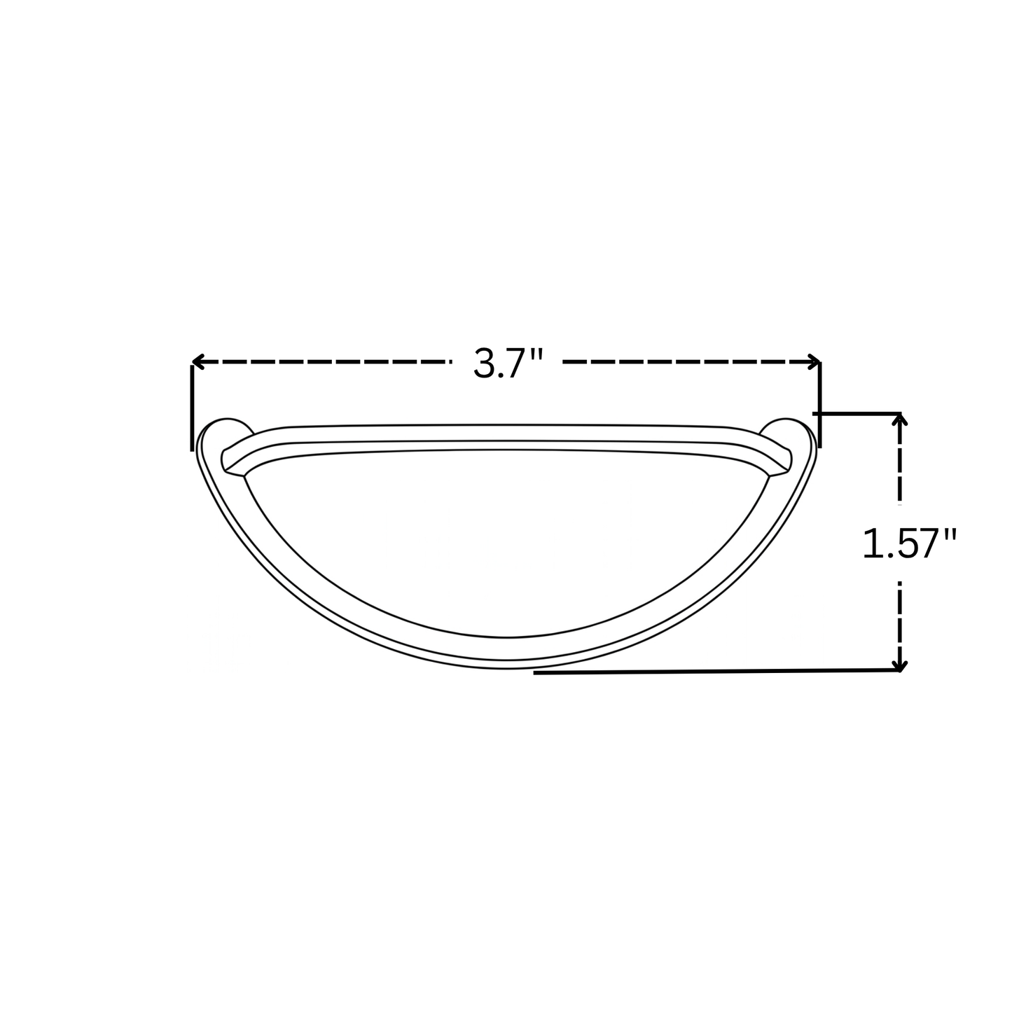 Unlacquered Brass Cup Pull Handles, Solid Brass Bin Pull