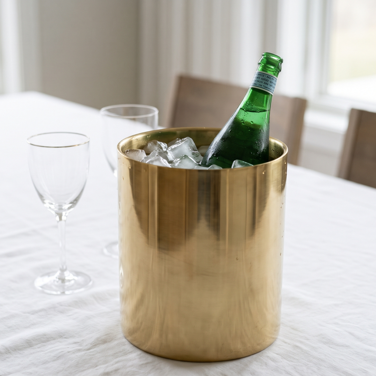 Unlacquered Brass Cylinder Trash Can, Solid Brass Towel holder