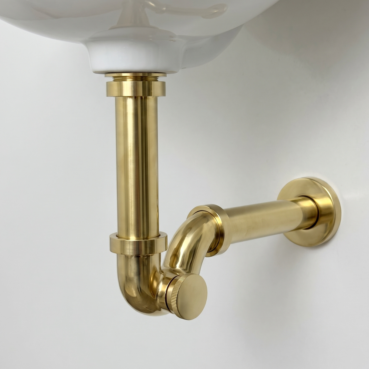 Unlacquered Brass P-Trap Drain Pipe