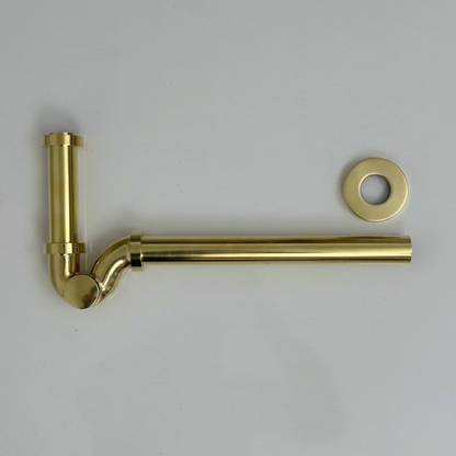 Unlacquered Brass P-Trap Drain Pipe