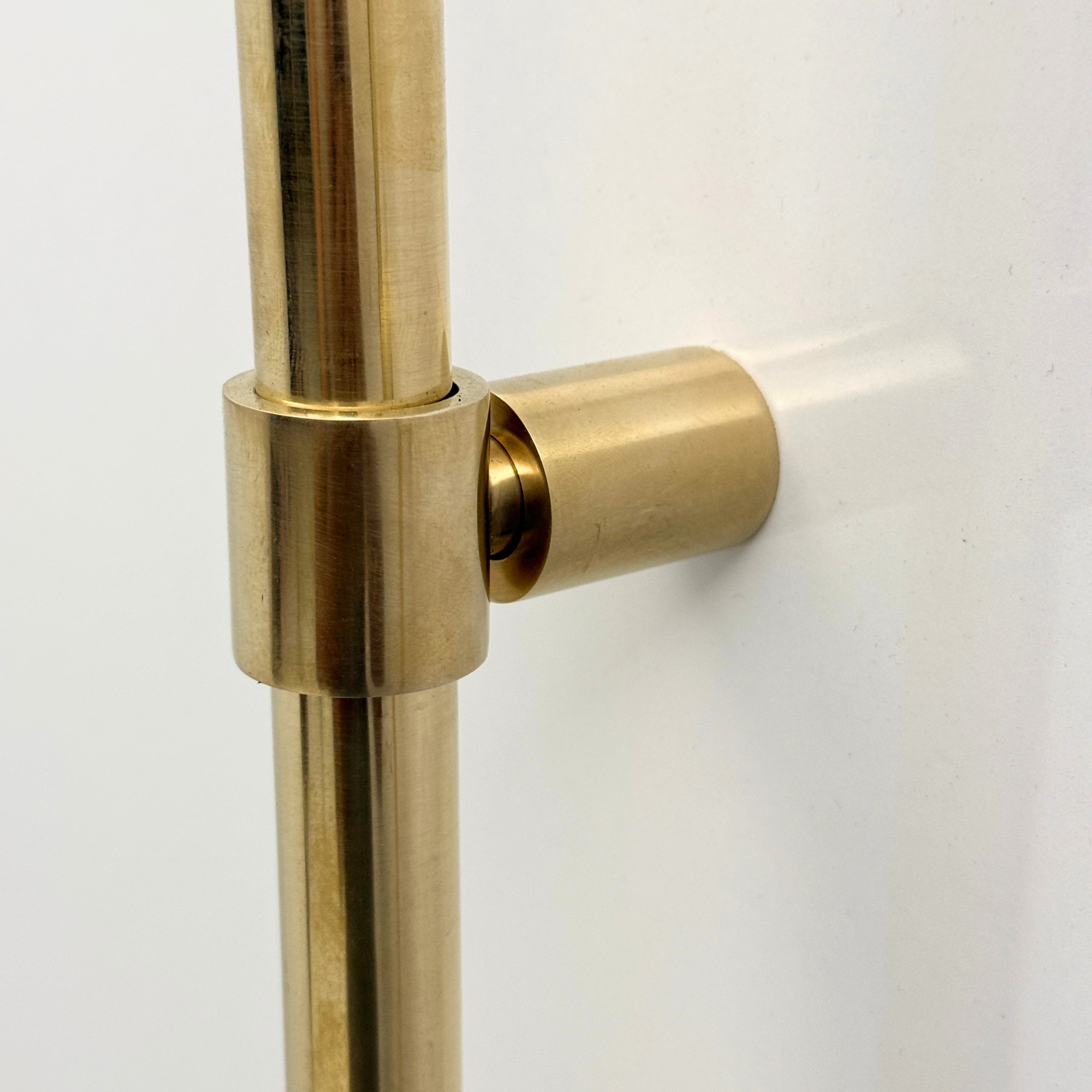 Unlacquered Brass Exposed Shower System With Adjustable Shower Head & Handheld Shower