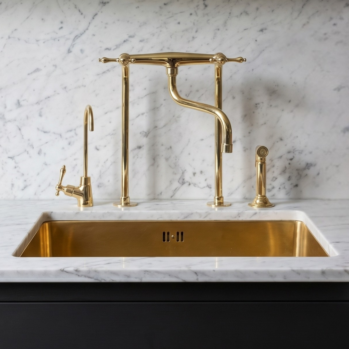Unlacquered Brass Kitchen Faucet
