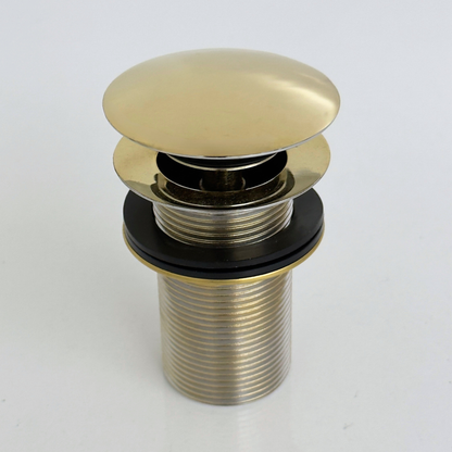 Unlacquered Brass Pop-Up Sink Drain