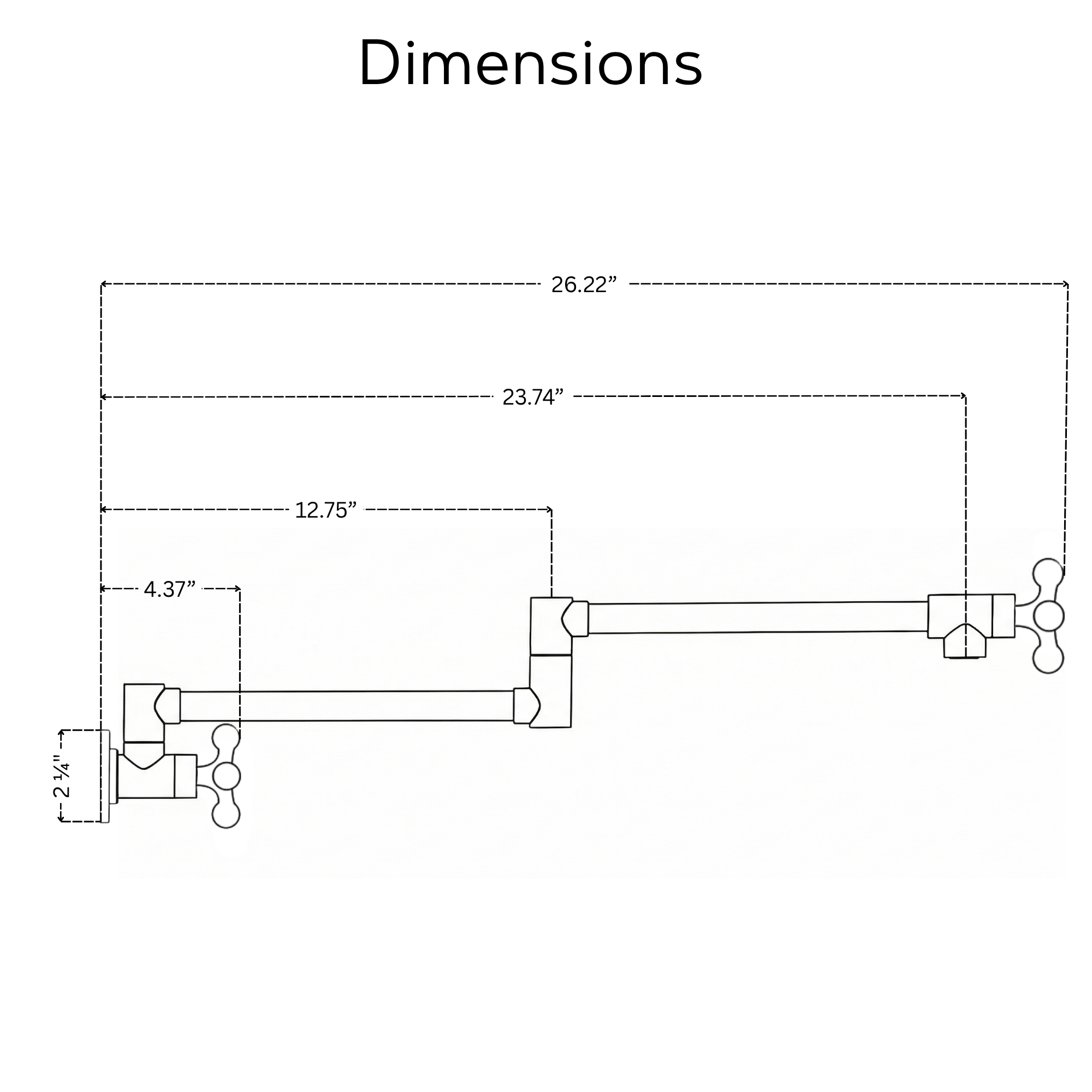Unlacquered Brass Pot Filler 