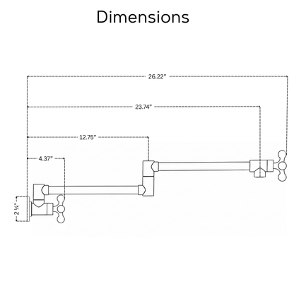 Unlacquered Brass Pot Filler 