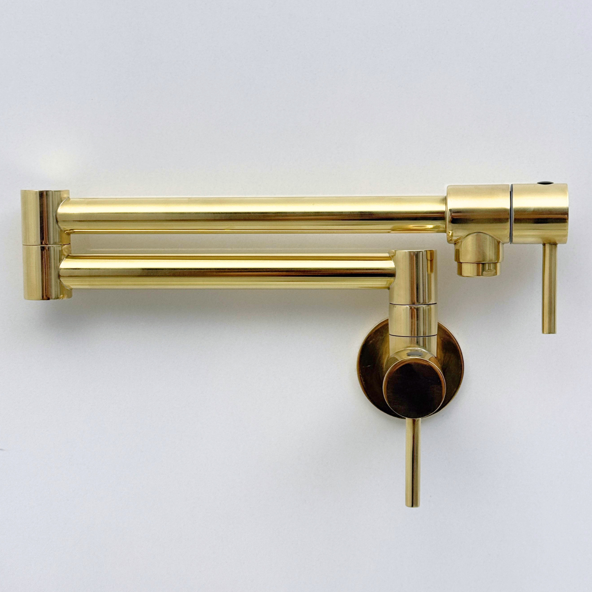Unlacquered brass pot filler