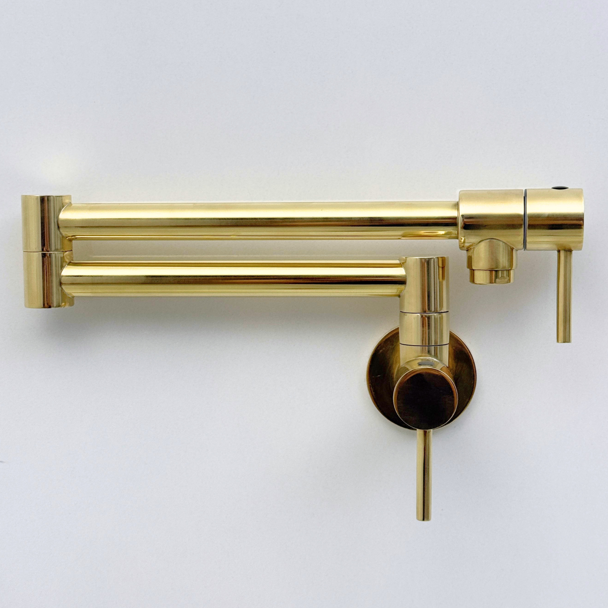Unlacquered brass pot filler