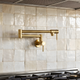 Unlacquered brass pot filler