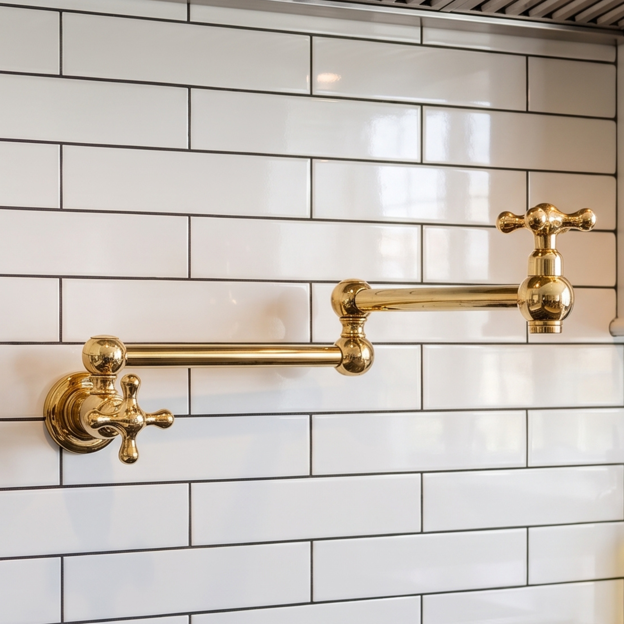 Unlacquered Brass Pot Filler